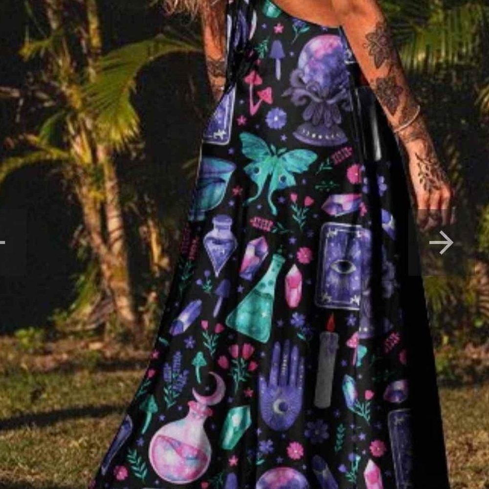 Mystical Patterned Maxi Dress
